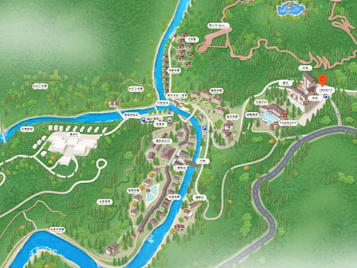 漳平结合景区手绘地图智慧导览和720全景技术，可以让景区更加“动”起来，为游客提供更加身临其境的导览体验。